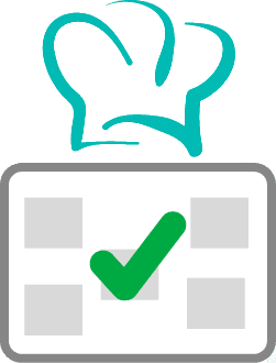 Logo do Confeitaria Agenda: calendário estilizado com um chapéu de confeiteiro no topo, simbolizando organização e doces.